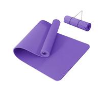 Good Nite Tappetino da yoga spesso 10 mm, in TPE, per donne e uomini, antiscivolo, da palestra, per casa, fitness, allenamento, pilates, 183 x 61 x 1 cm (Edo viola)
