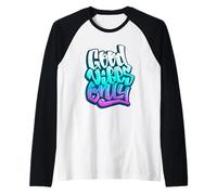 Good Positive Graffiti Vibes Quotes Colorful Splach Colors Maglia con Maniche Raglan