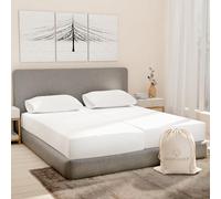 Good Sleep Bedding Lenzuolo bianco king size 1000 fili 100% cotone egiziano tessuto raso traspirante set da 5 pezzi tasca profonda elastica adatta per schiuma a basso profilo e alta