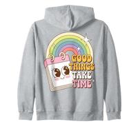Good Things Take Time Motivational Patience Quote Felpa con Cappuccio