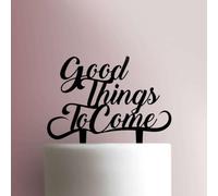 Good Things to Come Topper per torta in acrilico, larghezza 20,3 cm, colore: blu