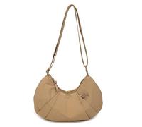 Good Totes Croissant Bag,Goodtotes Large Croissant Crossbody Bag,Large Fashion Nylon Waterproof Satchel for Women (Khaki)