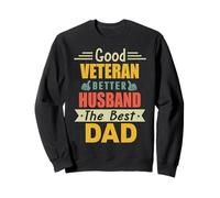 Good Veteran Better Husband The Best Dad for Fathers Day Felpa