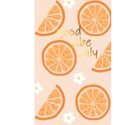 Good vibe only: Orange Citrus Blossom College-Ruled Journal - Cute Composition Notebook for Women, School, Recipes & Writing (6x9, 120 Lined Pages)