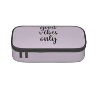 Good Vibes - Astuccio grande con stampa, per adolescenti, per scuola, università, viaggi d'affari