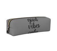 Good Vibes - Astuccio unisex con stampa, per uso quotidiano, ufficio, viaggi, elegante organizer per cancelleria, Oro, One Size, Organizer per borse