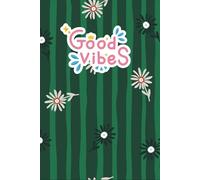 Good vibes: Botanical seamless pattern plain lined notebook
