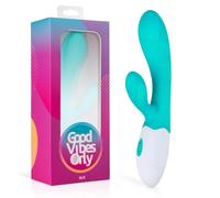 Vibratore Bliss Rabbit Solo Buone Vibrazioni" con Stimolatore Clitorideo Ricaricabile (Turchese)"
