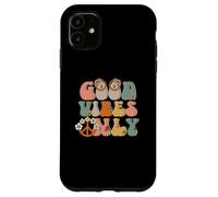 Good-Vibes Only Peace Sign Love anni '60 '70 Hippie Goodvibes Custodia per iPhone 11