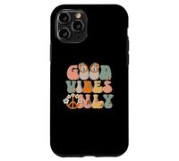 Good-Vibes Only Peace Sign Love anni '60 '70 Hippie Goodvibes Custodia per iPhone 11 Pro
