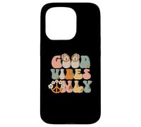 Good-Vibes Only Peace Sign Love anni '60 '70 Hippie Goodvibes Custodia per iPhone 15 Pro