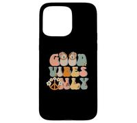 Good-Vibes Only Peace Sign Love anni '60 '70 Hippie Goodvibes Custodia per iPhone 15 Pro Max