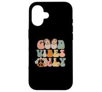 Good-Vibes Only Peace Sign Love anni '60 '70 Hippie Goodvibes Custodia per iPhone 16