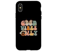 Good-Vibes Only Peace Sign Love anni '60 '70 Hippie Goodvibes Custodia per iPhone X/XS