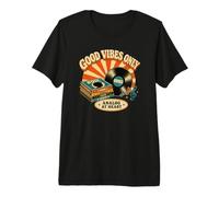 Good Vibes Only Retro Vinyl Records - Maglietta analogica Maglietta Premium