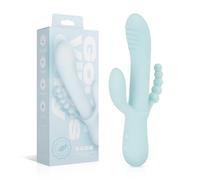 Good Vibes Only – Vibratore a tripla stimolazione – Silicone morbido – Blu