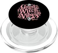 Good Witch Vibes Teschio e Floreale Opera d'arte stravagante Goth PopSockets PopGrip per MagSafe