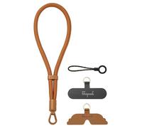 GOODAYY Cordino per Cellulare da Collo Cordino da Polso, Regolabile Cinturino Sicuro con Clip in Metallo e Nylon, Cellulare Accessorio Ideale per Sport e Attività All'aperto (Polso, Marrone)