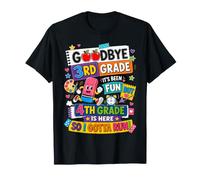 Goodbye 3rd Hello Grade 4th Grade Is Here Back To School Maglietta