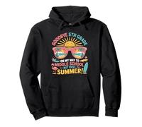 Goodbye 5th Grade Middle School Summer Vacation for Kids Felpa con Cappuccio