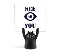 Goodbye See Eyes Gaze Art Deco Fashion Memo Holder Cartoon Black Cat Stand Decorazione