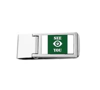 Goodbye See Eyes Gaze Art Deco Fashion Slim Money Clip in acciaio inox portafoglio tasca