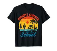 Goodbye Summer Hello School Retro Back to School Vibes Regali Maglietta
