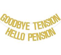 Goodbye Tension Hello Pension Banner, Happy Retirement Banner, The Legend Has Retirement Party Decorations, Who Said You Can Leave Goodbye Party Decor Sign Gold