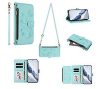 GoodcAcy Cover per Honor 200 Smart 5G/Honor X7C 4G Portafoglio Pelle PU Design Flip Folio Magnetico con Slot per Carte, Funzione Cavalletto Custodia Protettiva Case con Laccio Tracolla,Verde chiaro