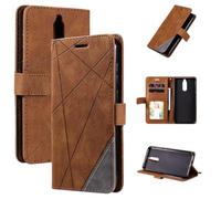 GoodcAcy Cover per Huawei Mate 6/Mate 10 Lite/Nova 2i Custodia in Pelle Portafoglio Case, Flip [Slot Scheda][Funzione di Supporto][Magnetico Protettiva Cover][morbida pelle PU]-Marrone