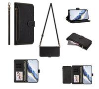 GoodcAcy Cover per Nokia X20/Nokia X10 Portafoglio Pelle PU Design Flip Folio Magnetico con Slot per Carte, Funzione Cavalletto Custodia Protettiva Case con Laccio Tracolla,Nero