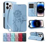 GoodcAcy Cover per Oppo A74 4G/Oppo F19 4G custodie,Premium Portafoglio Magnetica Flip Case,Custodia con Fiore di tarassaco per Cover Oppo A74 4G/Oppo F19 4G -Blu cielo