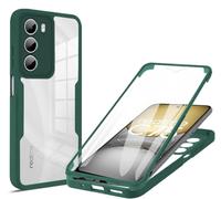 GoodcAcy Cover per Realme C75/C75X/Realme 14X 5G 360 Gradi Antiurto Morbido Silicone Custodia con Protezione Schermo Integrata Rugged Doppia Bumper Fronte Retro Antigraffio Protettiva Case - Verde