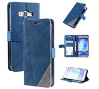 GoodcAcy Cover per Samsung Galaxy J7/J7 Neo/Next/core Custodia in Pelle Portafoglio Case, Flip [Slot Scheda][Funzione di Supporto][Magnetico Protettiva Cover][morbida pelle PU]-Blu
