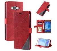 GoodcAcy Cover per Samsung Galaxy J7/J7 Neo/Next/core Custodia in Pelle Portafoglio Case, Flip [Slot Scheda][Funzione di Supporto][Magnetico Protettiva Cover][morbida pelle PU]-Rosso