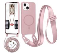 GoodcAcy Cover per Samsung Galaxy S25 Edge con Cordino per Cellulare, Custodia Silicone con Regolabile Collana Sottile Morbida Case Protezione della fotocamera Antiurto con Necklace,Colore Lotus