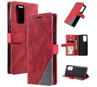 GoodcAcy Cover per Xiaomi Redmi Note 11T Pro 5G/Redmi Note 11T Pro+ 5G/Redmi K50i/Poco X4 GT,Custodia in Pelle[Slot Scheda][Funzione di Supporto][Magnetico Protettiva Cover][morbida pelle PU]-Rosso