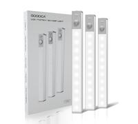 GOODEA Dimming Luce Armadio LED con Sensore Sottopensile 18cm Alluminio | 8000K Barra LED Ricaricabile Senza Fili Con Sensore Di Movimento,Luce Notturna Multiuso Per Armadio, Cucina, Scala, Corridoio