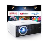 GOODEE Mini proiettore Wi-Fi Bluetooth con applicazioni integrate Home Theatre compatibile con Netflix/Youtube/Prime Video, proiettore cinematografico portatile, a corto raggio HD 1080p, compatibile