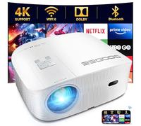 GooDee Proiettore WiFi Bluetooth 1080P - Proiettore video portatile Full HD per interni, supporta 4K, proiettore per film all'aperto per home theater, compatibile con iPhone e telefoni