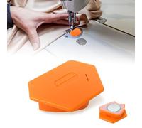 GooDengFull Sutura magnetica universale, guida per cucito multifunzionale, macchine da cucire magnetiche con scala, guida magnetica poligonale rimovibile per principianti (arancione)