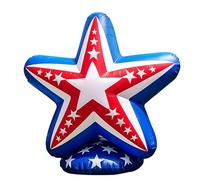 Goodeny Patriottico Gonfiabile 6FT USA Star 4 luglio Decorazioni gonfiabili del cortile all'aperto di vacanza LED Blow up Decor per le decorazioni americane Pubblicità Promozione aziendale