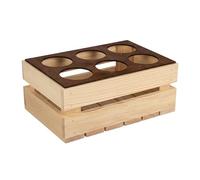 GoodFreshDecor Cassetta in Legno per 6 Bottiglie da 0,5 L - Portabottiglie Sicuro con Coperchio Marrone Festa del Papà e i Compleanni - 30 x 20 x 12 cm - Naturale