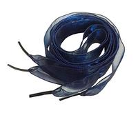 goodlace Flyingfish 2cm Lacci larghi a nastro piatto realizzati in organza 120CM blu scuro