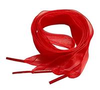 goodlace Lacci per Scarpe in Garza di Chiffon, Lacci per Stivali Scarpe da Passeggio, Boot Stringhe, Stile carino Rosso 120CM