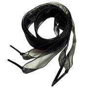 goodlace Lacci per Scarpe in Garza di Chiffon, Lacci per Stivali Scarpe da Passeggio, Boot Stringhe, Stile carino Nero 120CM