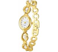 GOODLIYA Delicato orologio da donna con perle vintage quadrante ovale gioielli orologio da polso moda orologio al quarzo orologio da donna regalo impermeabile