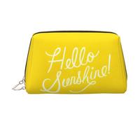 Goodlooking Hello Sunshine Borsa per il trucco da viaggio con scomparti, borsa da toilette portatile per donne, Oro, One Size