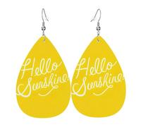 Goodlooking Hello Sunshine Piercing Orecchini a goccia Set Trendy Ecopelle Per Donne Ragazze Compleanno Natale Gioielli Regalo