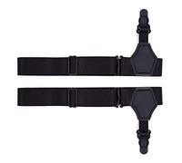 goodluxx Calzino da Uomo Regolabile Reggicalze per Giarrettiera a Bocca D'Anatra Singolo Bretelle con Clip per Cintura Reggicalze da Uomo Nero